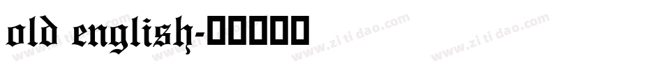 old english字体转换